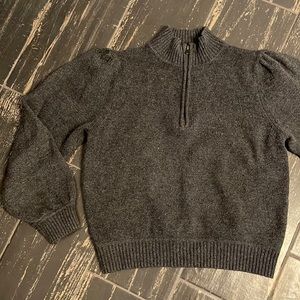 Charcoal Bubble Sleeve Sweater